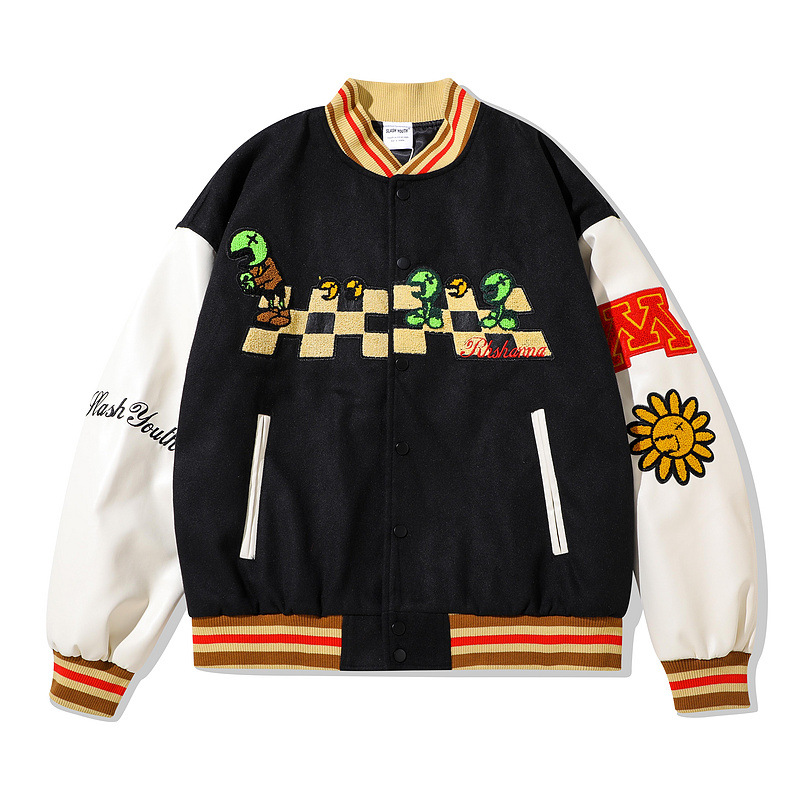 Title 6, Veste de baseball hip-hop brodée, style streetw...