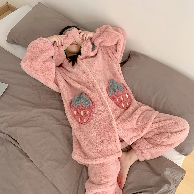 Title 6, Cute padded flannel hooded pajamas