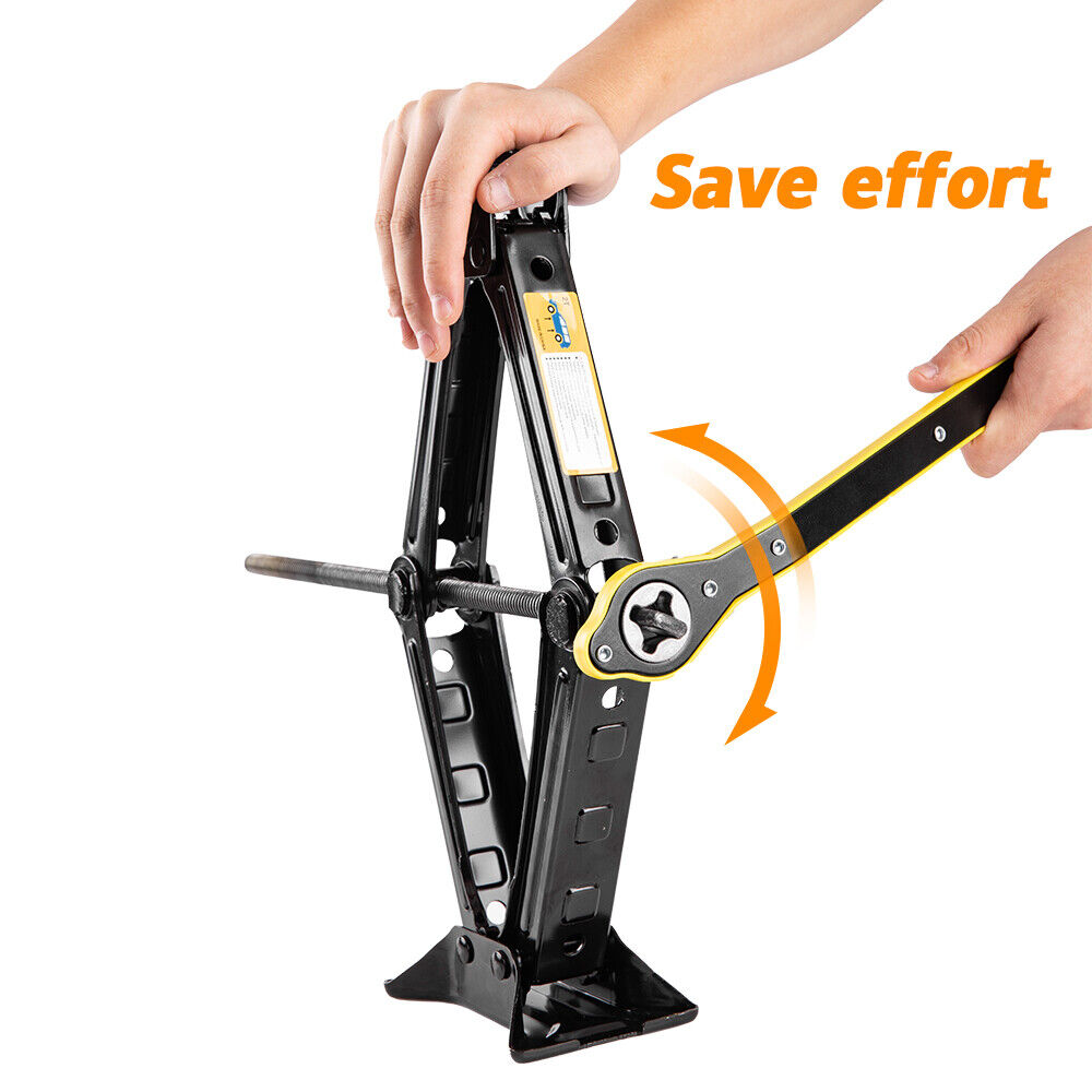 2 Ton Tonne Scissor Jack Lift Wind Up For Car Van Garage Crank Speed Handle — image 10