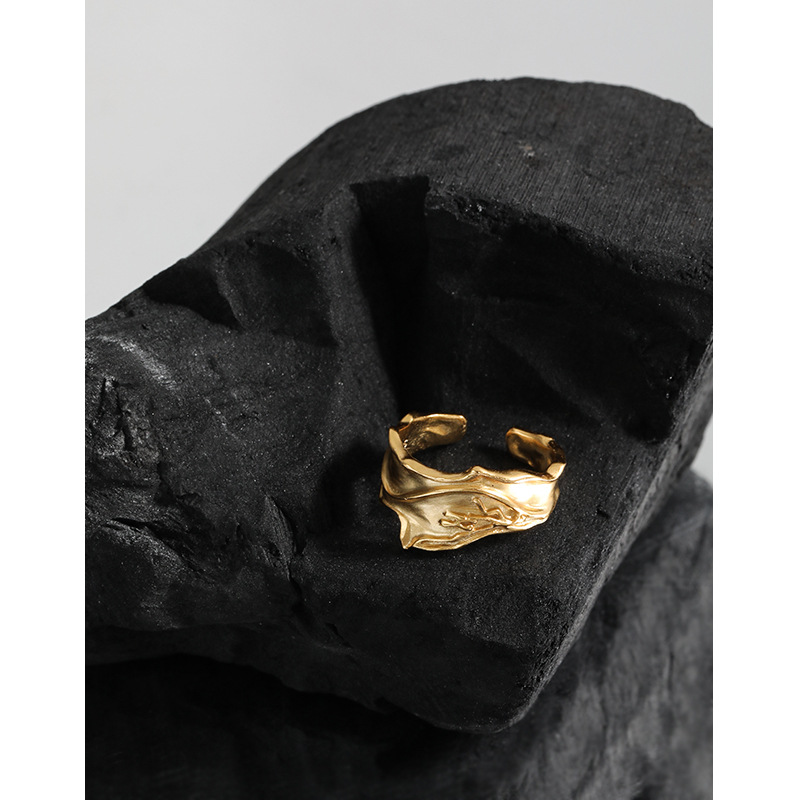 Minimalist Wild Irregular Surface Texture Ring