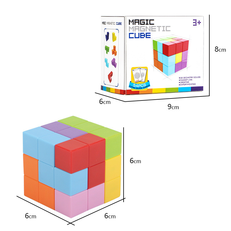 Title 5, Mini przezroczysta kostka magnetyczna Puzzle de...