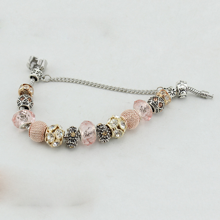 DIY Handmade Diamond And Glass Beaded Bracelet