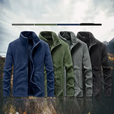 Polar Fleece Warm Sweatshirt Jacket Thicken Plus Men's