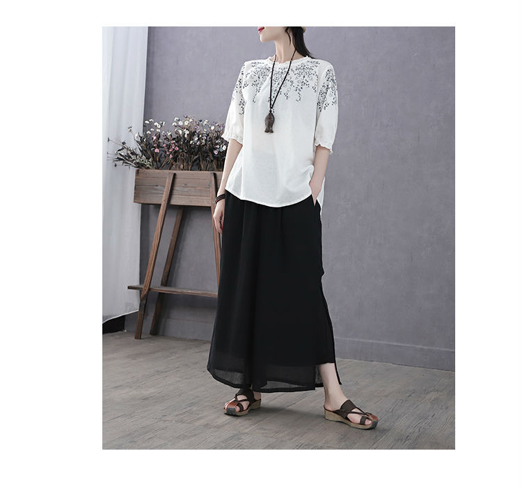 Title 5, Cotton Plus Size Retro Literary Thin Lace Five-...