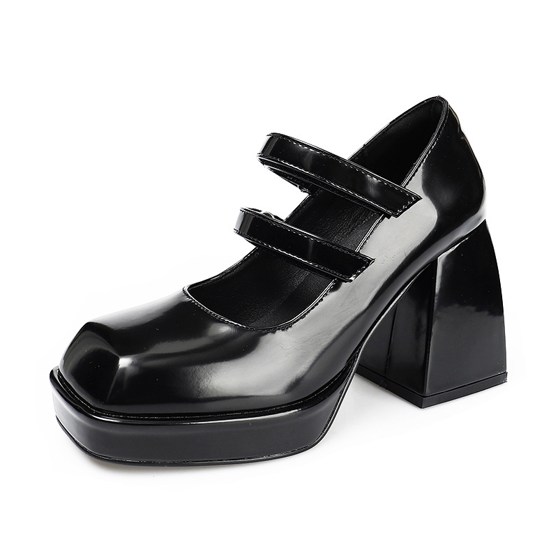 Title 6, French Retro Platform Mary Jane Shoes Waterproo...