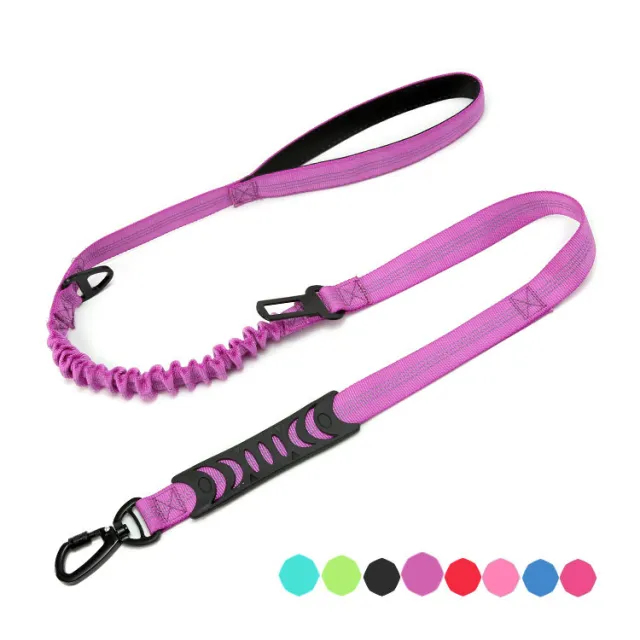 Going Out Explosion proof Rush Dog Leash Elastic Reflection Purple - Shop at LoveMi