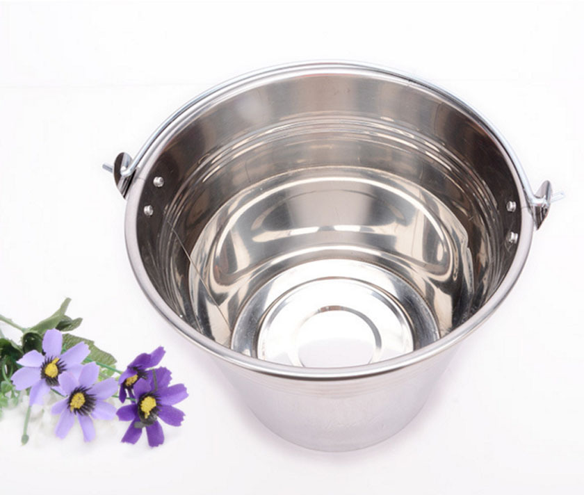 Title 3, Stainless Steel Thickened Bucket Household Port...