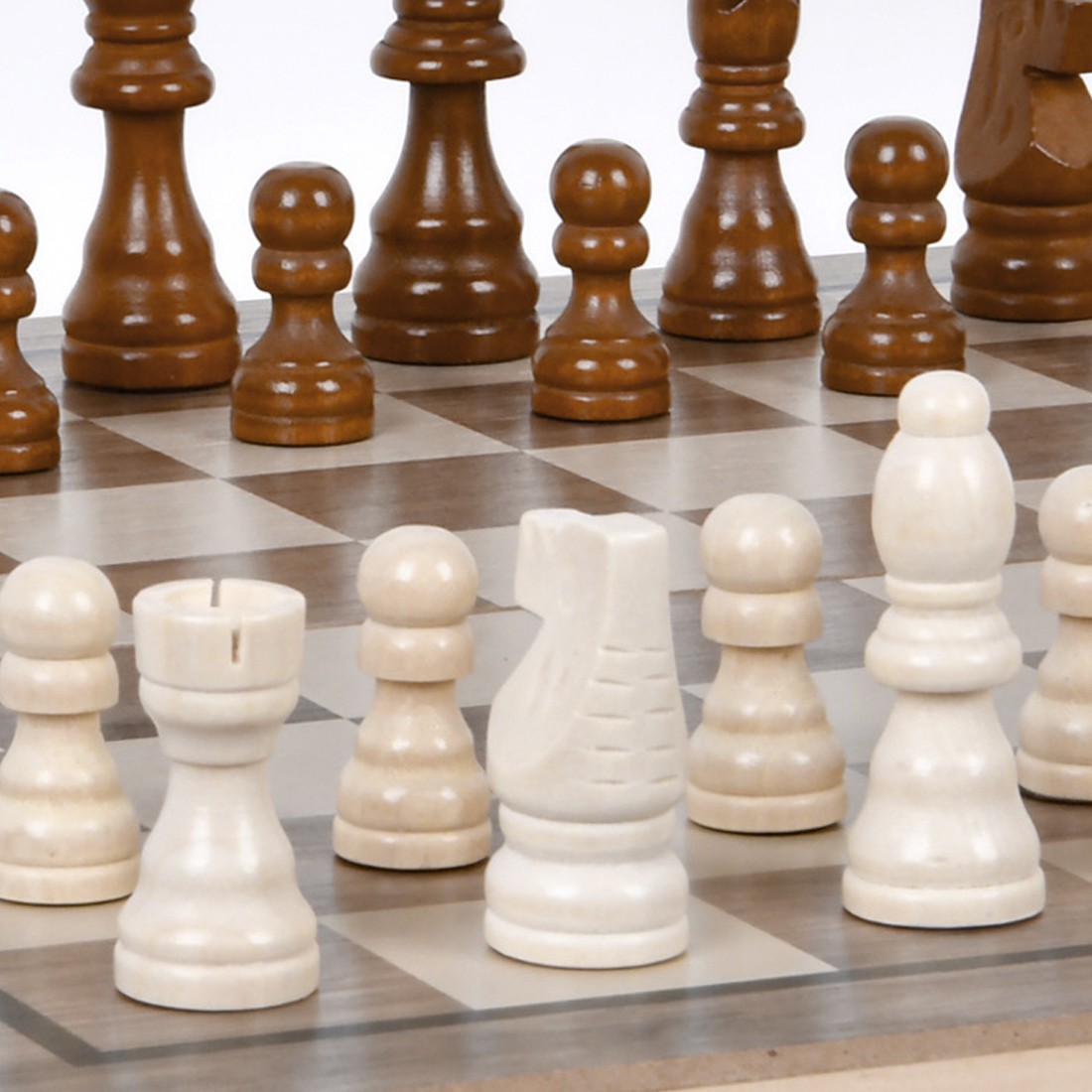 Wooden Magnetic Chess Set, Walnut Wood Color, Two-in-one Folding — image 10