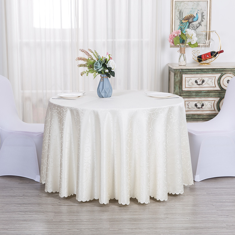 Simple Round High-end Jacquard Tablecloth