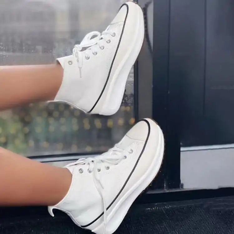 Fall New Casual Single Shoes Women High Top Platform
