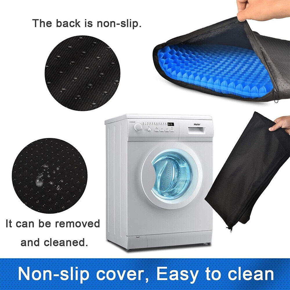 Gel Seat Cushion For Lower Back Pain Pressure Relief Wheelchair Car Office Pad — image 9