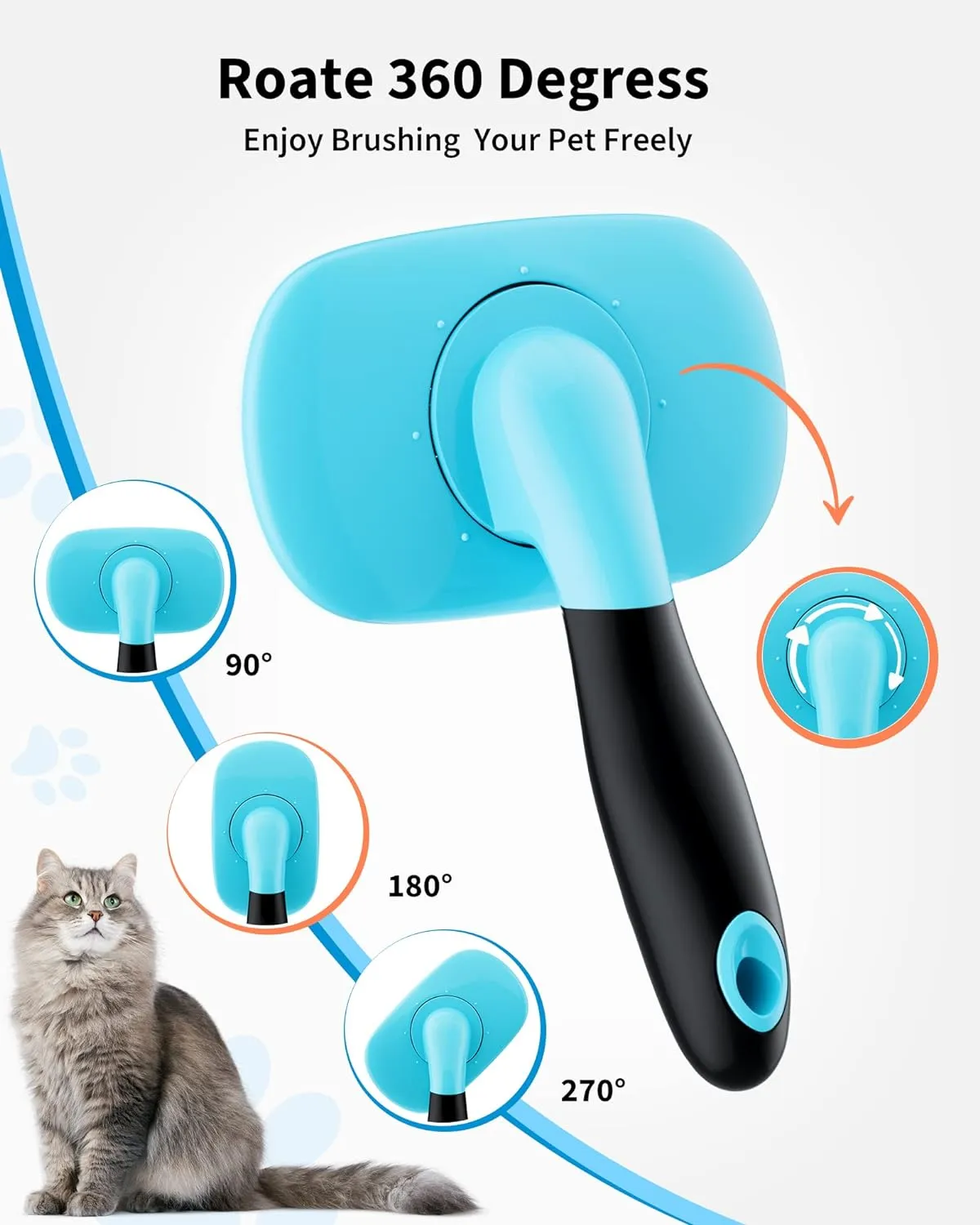 Dog Brush Cat Brush Pet Grooming Brush- Shedding Grooming Tools – image 9