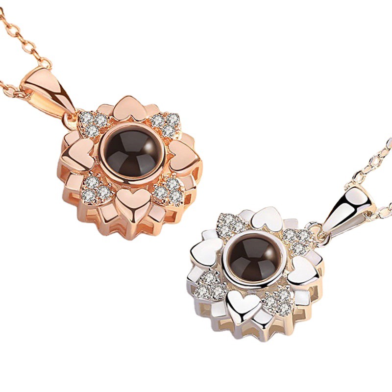 100 Languages I Love You Necklace Heart-shaped Love Confession