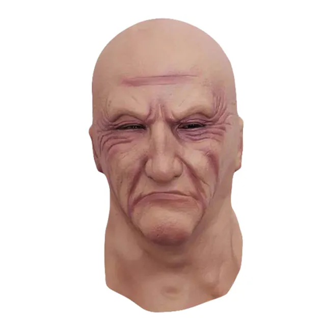 Halloween Funny Latex Full Headgear Old Man Mask Photo Color - Shop at LoveMi