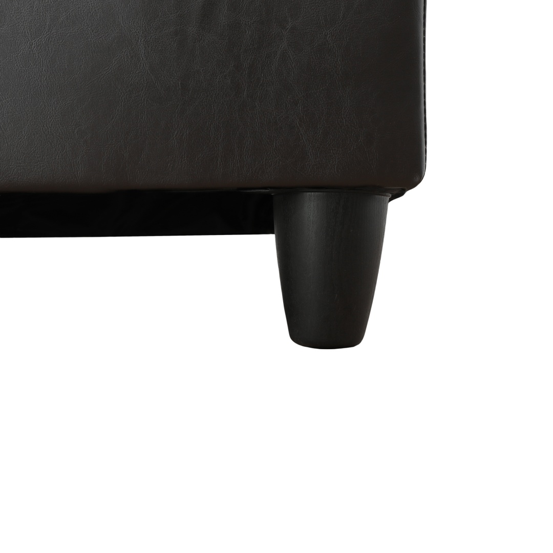 Taupe Flannel And PVC 3-Piece Couch Living Room Sofa Set