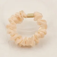 Puff Silk Pearlescent Hair Rope Refreshing Girl - Beige - View 1