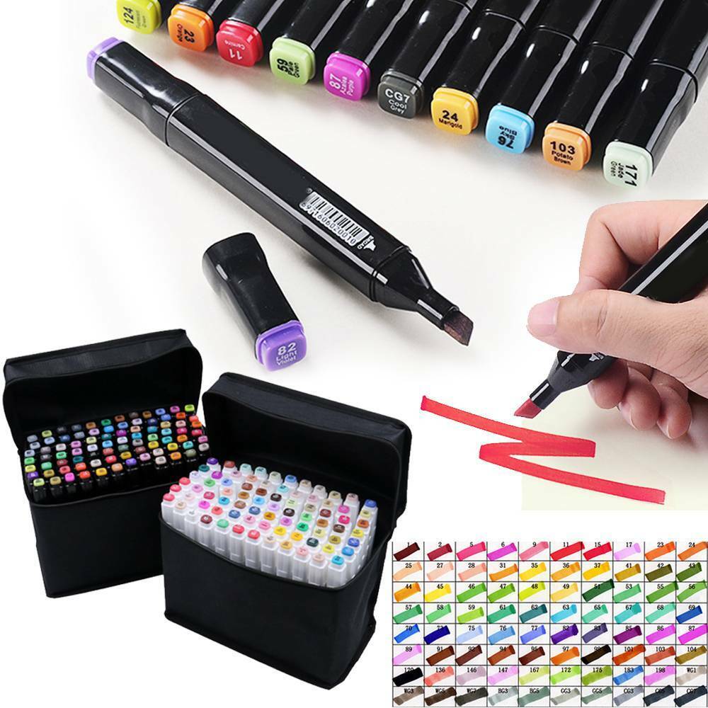 80 Farbe Acrylstifte Marker Set Permanent Pen Fr DIY Graffiti Sketch Dual — image 6