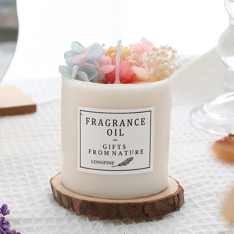 Dried Flowers Decor Romantic Candles – image 8