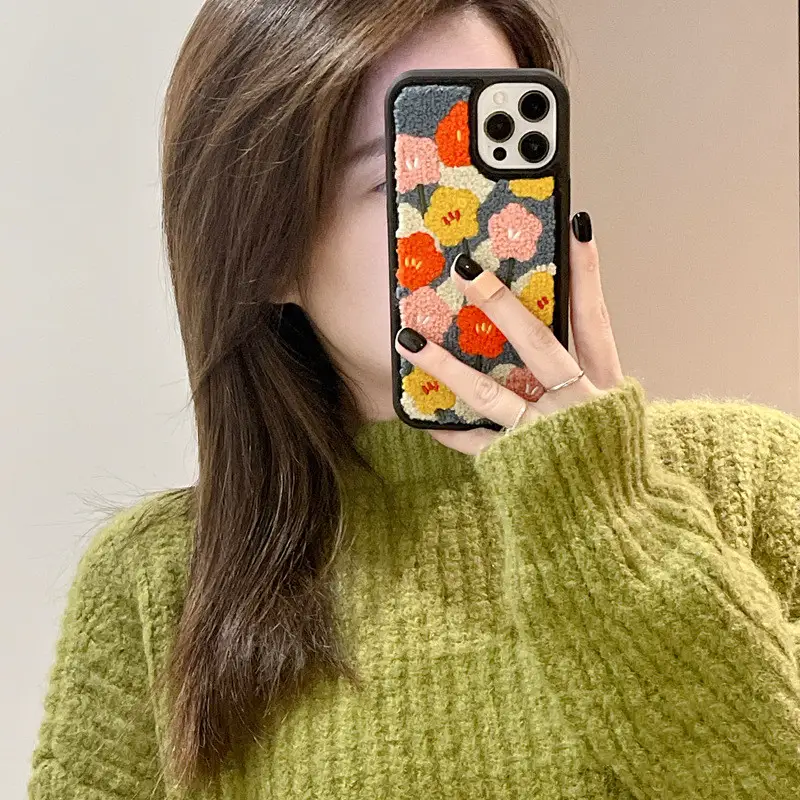 Plush Niche Flower Fashion Phone Case