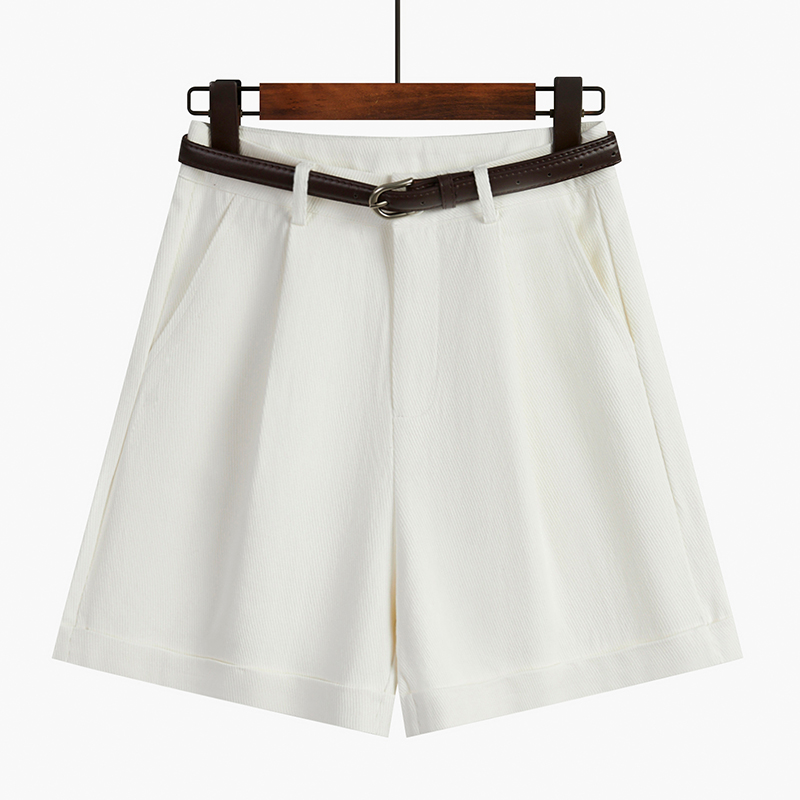 The New Korean Version Of The Small Straight All match White Wide leg Pants White - Shop at LoveMi