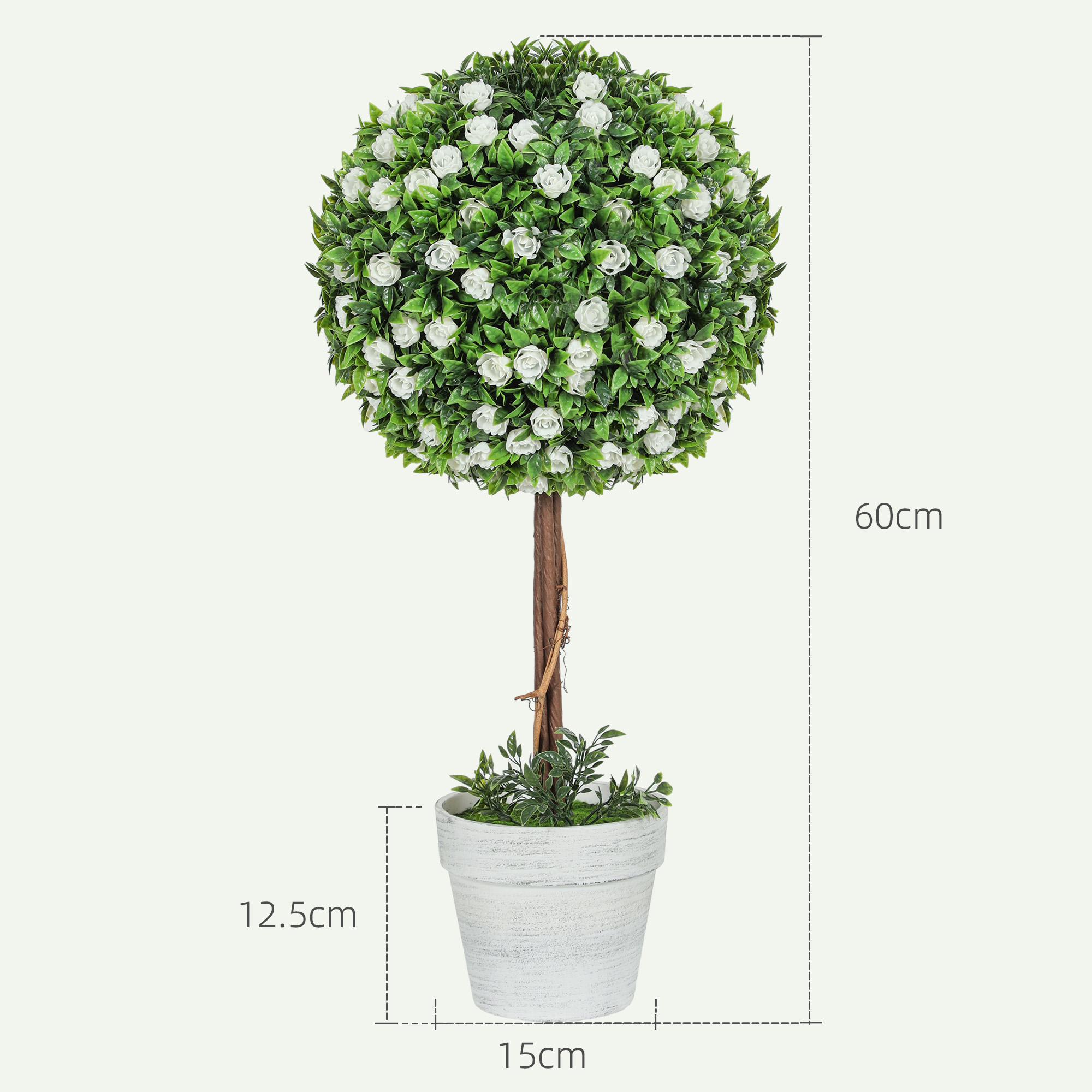 Two Pot Decorative Simulation Plant Set, Nine Lily Flower Potted Plants, Fake — image 5