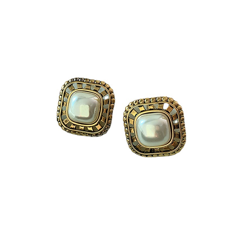 Title 1, Boucles doreilles Vintage Pearl French Royal h...