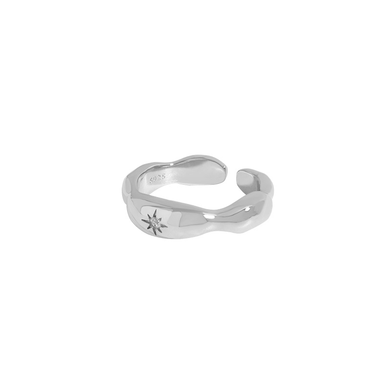 Title 1, Sterling Zilveren Geometrische Starmount Ring. ...