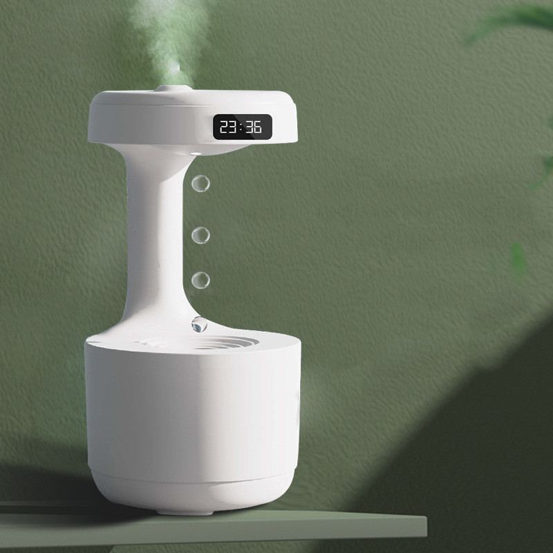 Anti-Gravity Humidifier with Clock – Water Drop Backflow Aroma Diffuser - Image 7