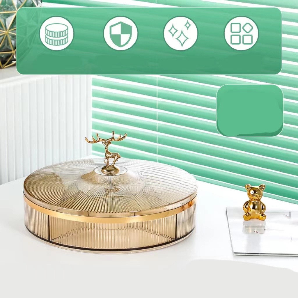 Fruit Tray Household Living Room Tea Table Snack Candy Tray Dry Fruit Storage Box Amber Elk Top - Shop at LoveMi