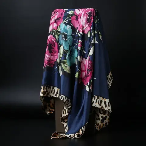 Large Square Scarf Simulation Silk Shawl All-match