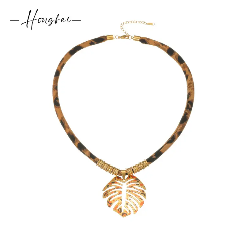 18K Gold Plated Stainless Steel Leopard Print