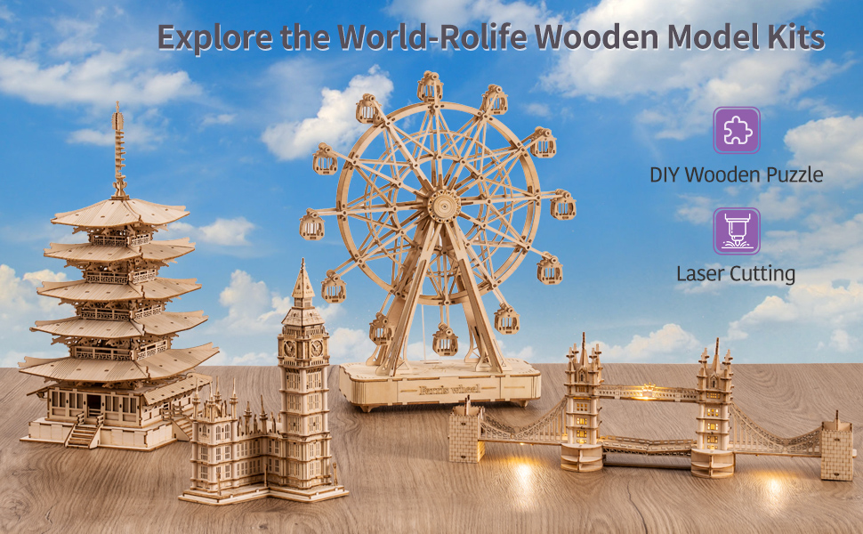 Rolife Wooden Model Kits