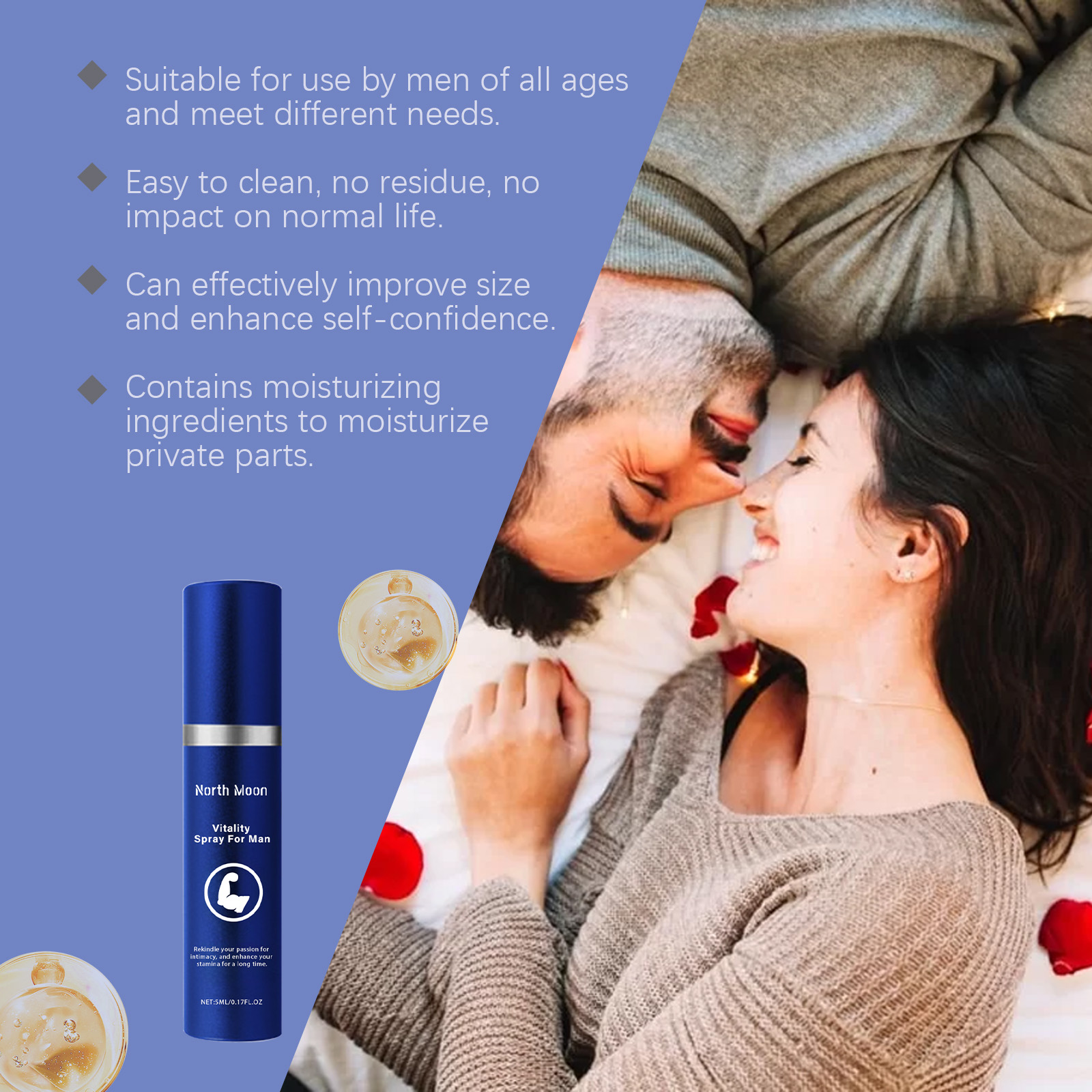 Men Vitality Intimate Spray With Epimedium, Ginseng & Maca Root Extracts, Enhance Stamina & Intimate Pleasure