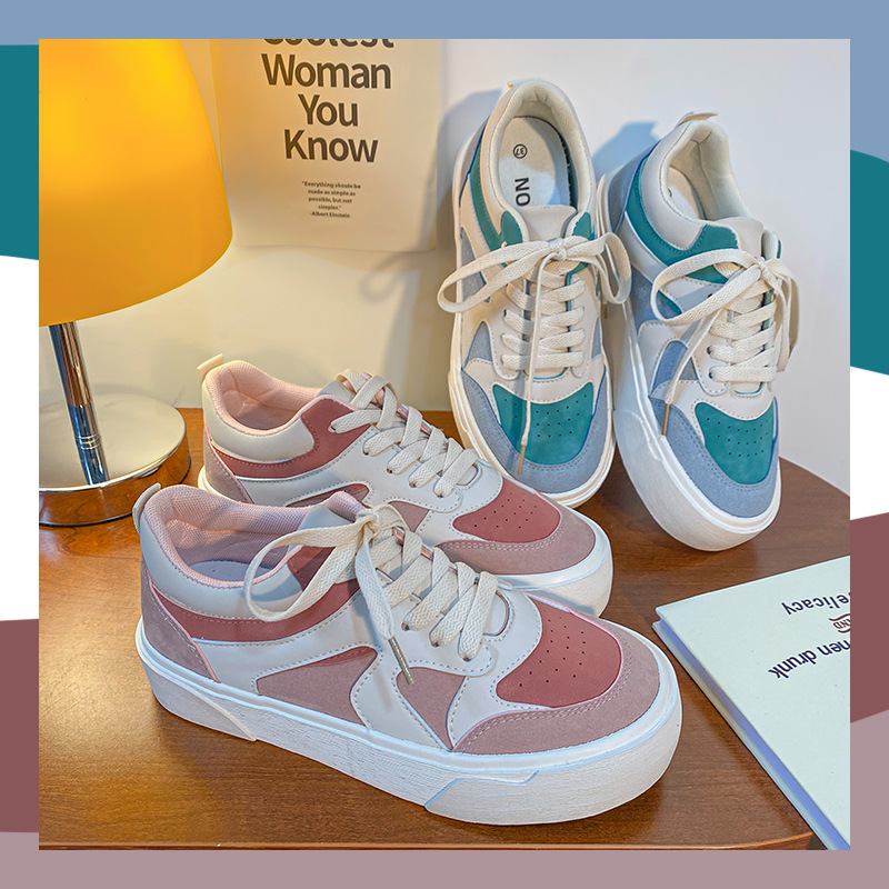 Color Matching Women's Casual Shoes Women's Back Contrast Color