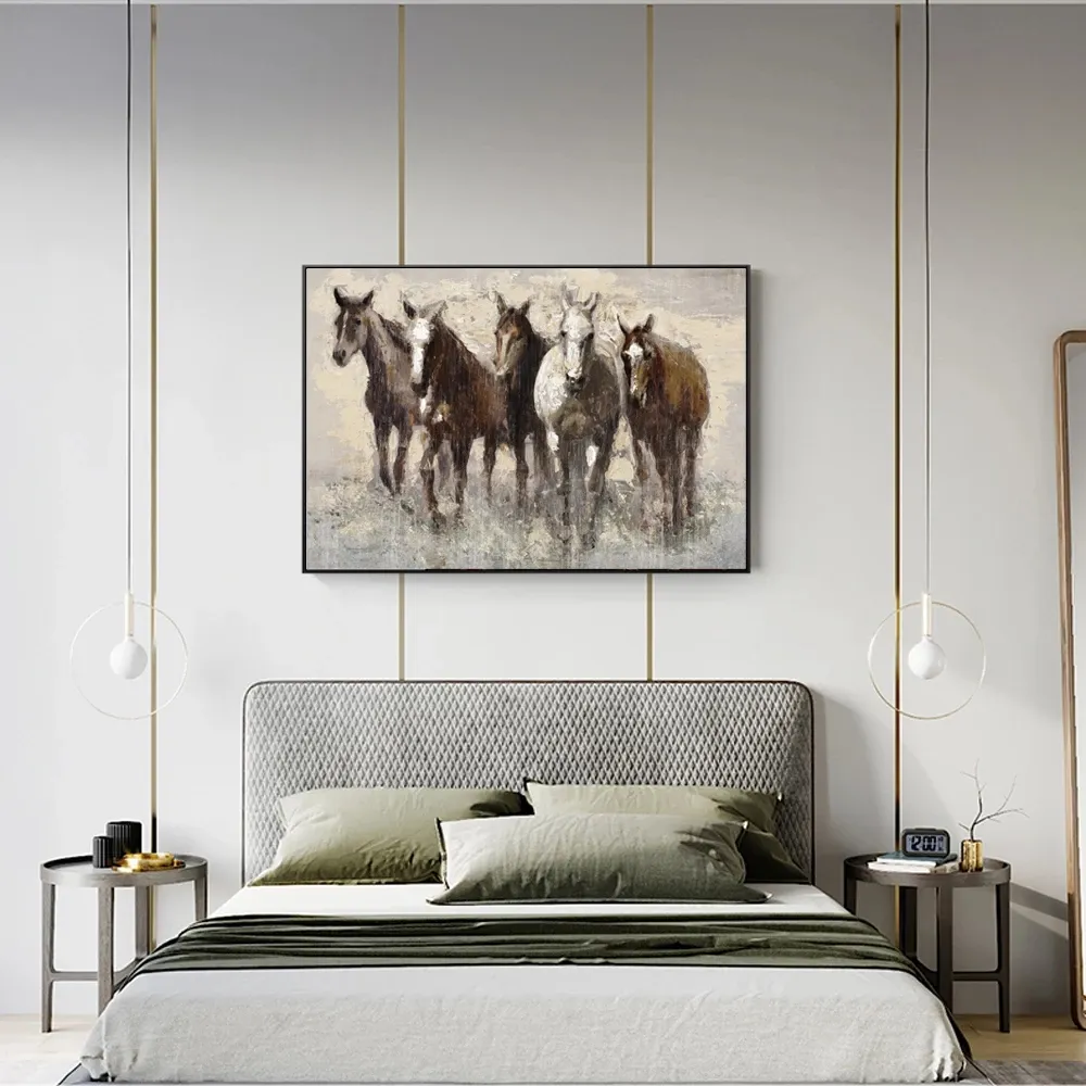 Abstract Horse Canvas Picture Wall Art Print Poster – image 3