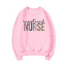 Printed Hoodie Loose Casual Men's And Women's Korean Version Of Loose Crewneck Top - Pink - View 1