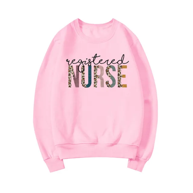 Printed Hoodie Loose Casual Men's And Women's Korean Version Of Loose Crewneck Top Pink - Shop at LoveMi