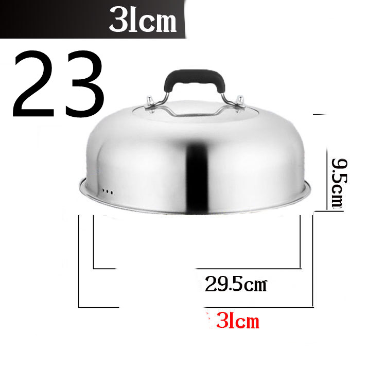 Title 28, Stainless Steel Heightened Round Household Wok ...