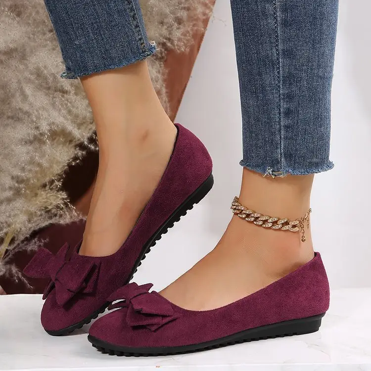 Fashion Bowknot Flats Shoes Casual Round Toe Loafers Cozy