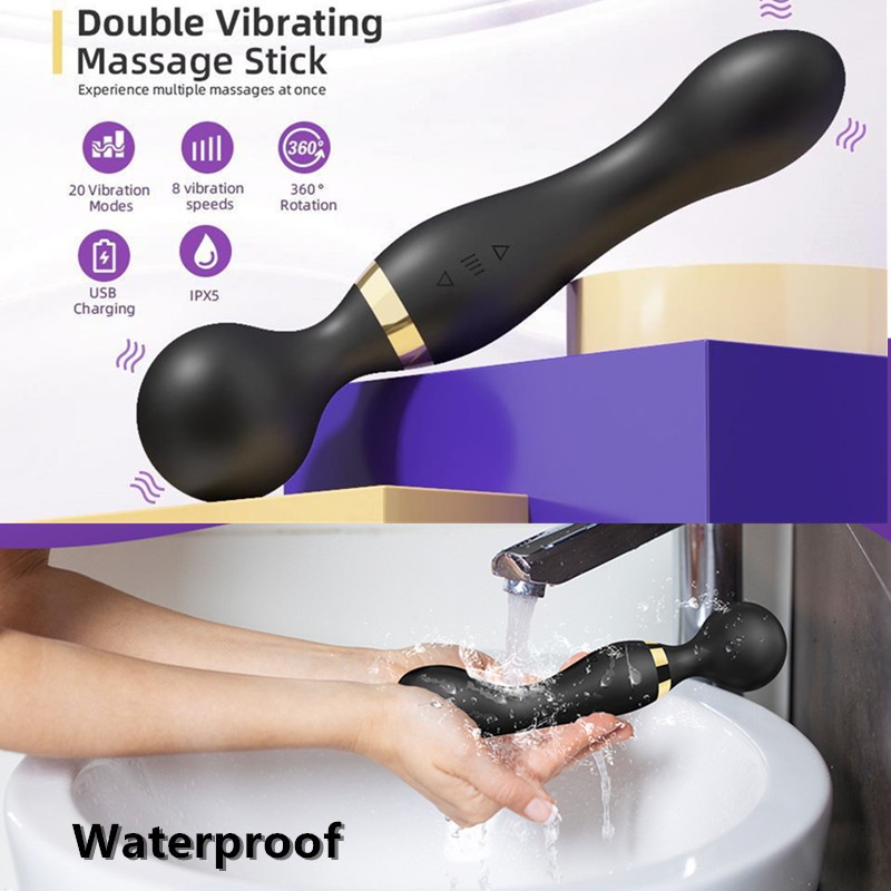 Multi Speeds Silicone Double Head Full Body Massager Vibrator Mute Rechargeable — вид 8