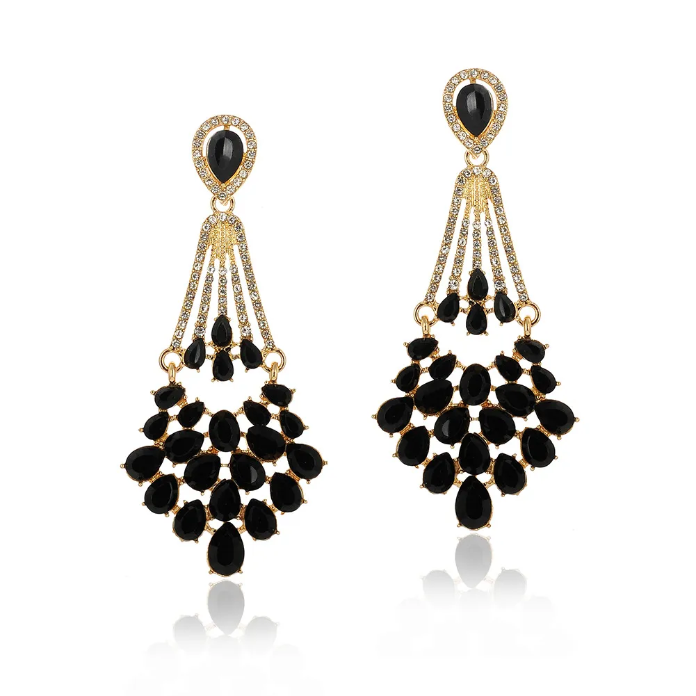 Bride Dress With Accessories For Girls Earrings - Black