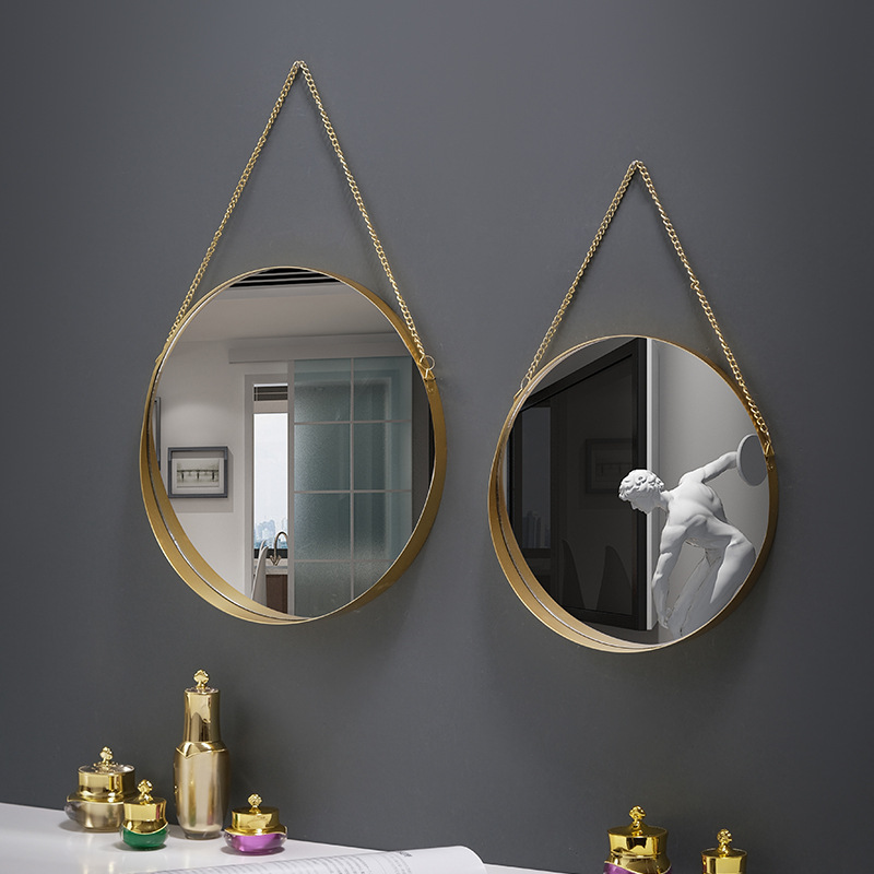 Round Wrought Iron Wall Mirror