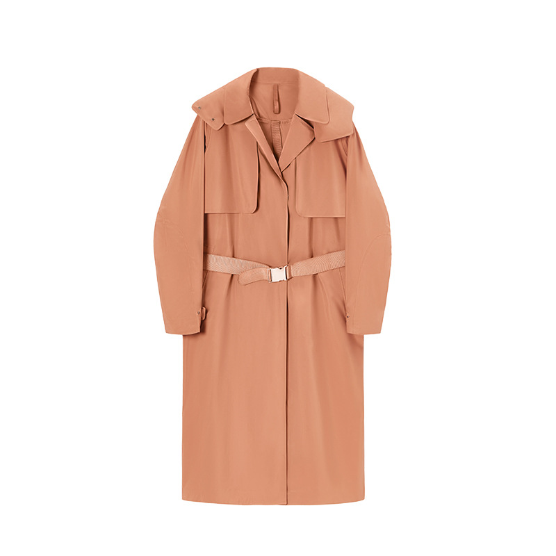 Title 6, Trench coat longo feminino com lapela, ideal pa...