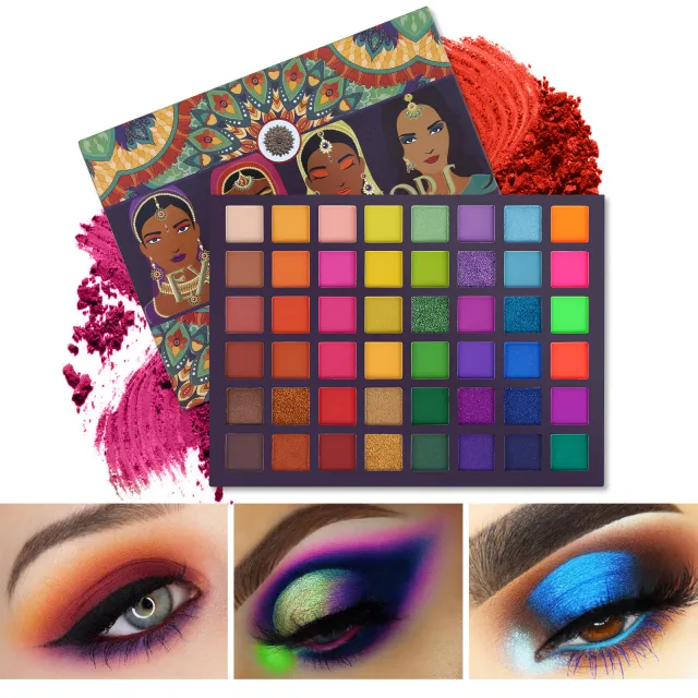48 Colors Exotic Eyeshadow Palette Shimmer Matte Color Stage Eye Makeup 48Color - Shop at LoveMi