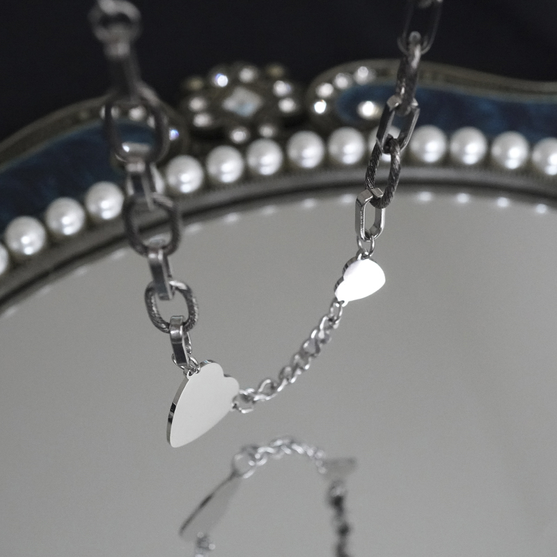 Stitching Size Love Necklace Hip Hop Cold Wind Clavicle Chain