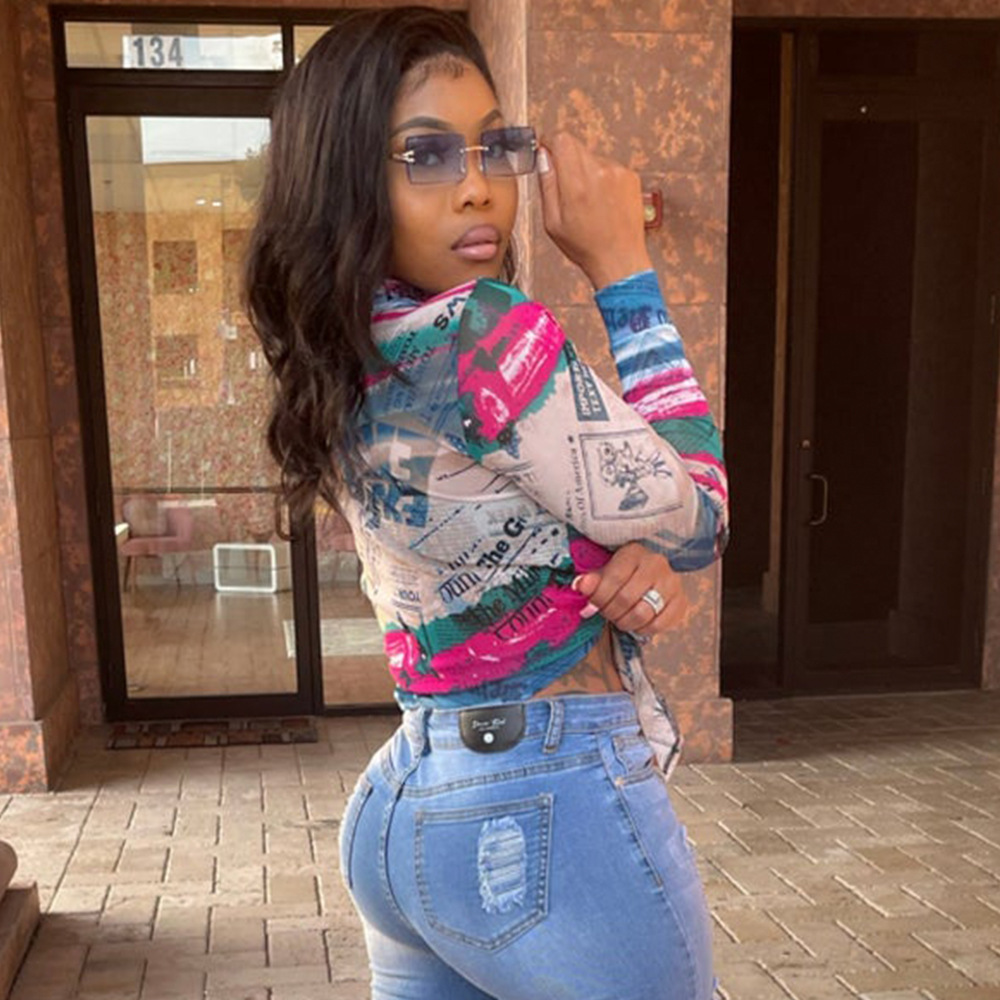 Printed Cardigan Bow Long Sleeve Shirt