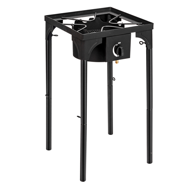 Outdoor Camp Stove High Pressure Propane Gas Cooker Portable Cast Iron Patio Cooking Burner Single Burner 75000-BTU — foto 9