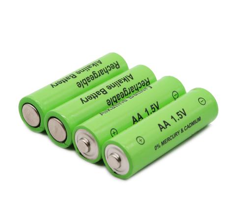 Alkaline Rechargeable Battery Industrial Grade 5 AA 1.5V Green 1PCS