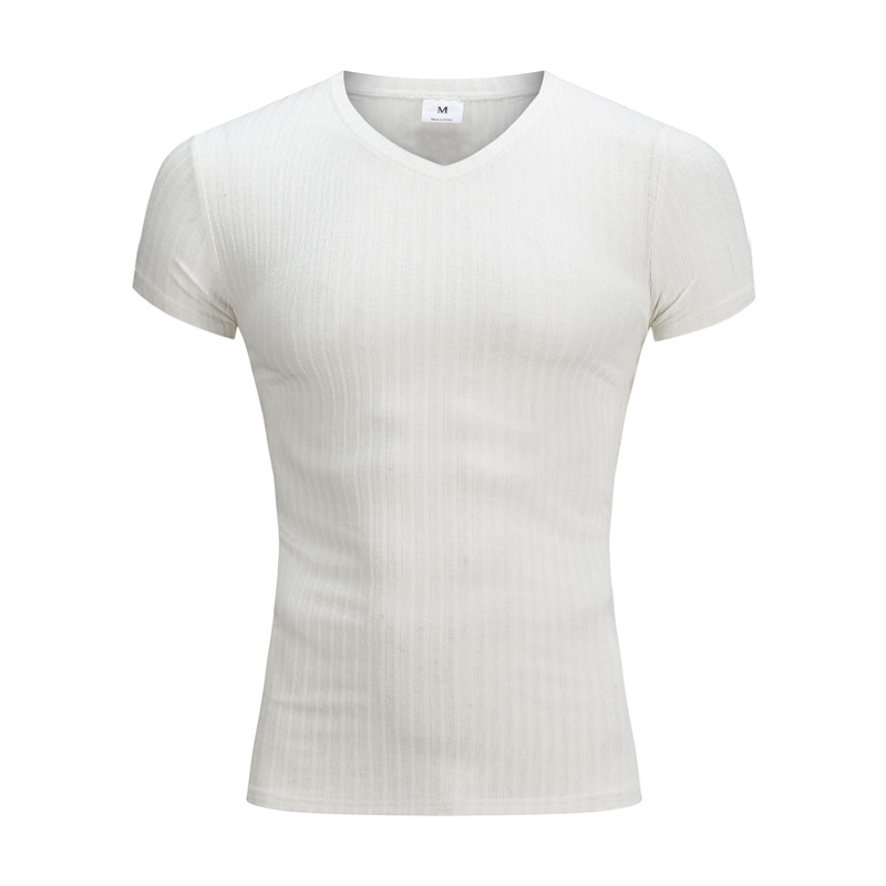 Title 14, Heren casual sport T-shirt met V-hals en korte ...