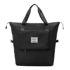 Dry And Wet Separation Sports Portable Shoulder Bag - Black - View 1